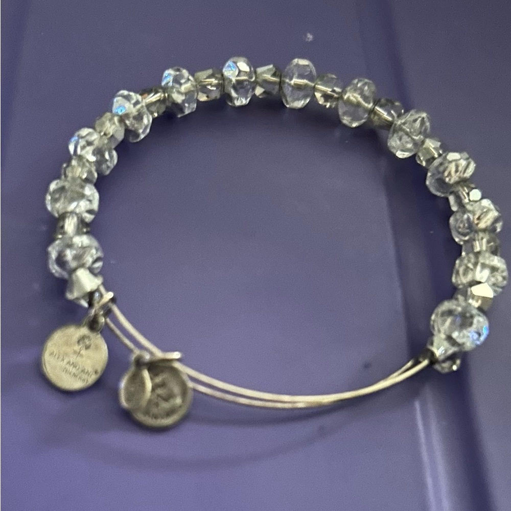 Alex & Ani Clear Crystal Beads Bracelet